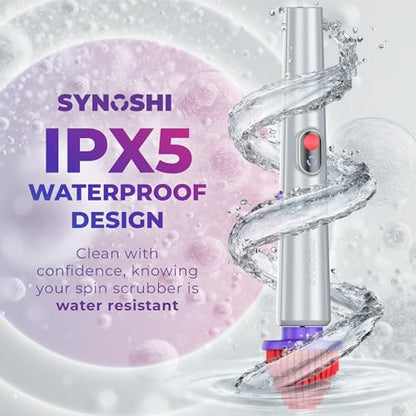 Synoshi PRO Cone Brush Heads Set (2 Units) | For Electric Spin Scrubber Bathroom & Shower Cleaning Brush Universal Cleaning for Kitchen, Floors.
