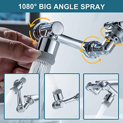 1080° Faucet Extender For Bathroom Sink, Rotating Faucet Extender Aerator, Swivel Faucet Attachment, 1080 Degree Rotatable Faucet Aerator (Single-Mode) - color: Single-Mode
