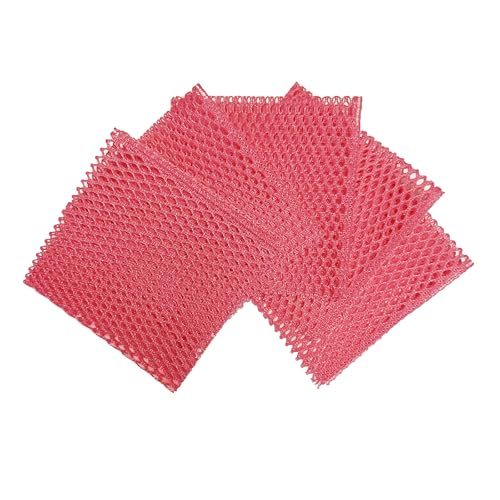 Dish Washing Net Scrubber 10pcs/ Innovative Mesh Cloth, Quick Dry - No More Sponges with Smell / 11.5 by 11.5 inches/Advanced Raw Material-Polypropylene 100% (Pink5 Yellow5) - color: Pink5 Yellow5