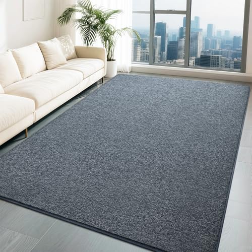 4x6 Area Rugs for Living Room, Washable Memory Foam Soft Modern Rug, Indoor Low Pile Minimalist Non Slip Carpets for Kids Girls Bedroom Nursery Dorm Home Decor, Blue Grey - color: Blue Grey-white, size: 4x6Feet