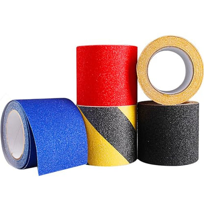 PVC Antislip Floor Tape Strips Roll with Adhesive Backing for Enhances Safety Stair Step Bathroom and Kitchen Waterproof - color: Dark