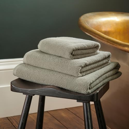 Christy Brixton 4 Piece Towel Set | Pebble Beige | 100% Cotton | Ultra Soft | Super Absorbent | 600GSM | 2 Bath Sheets 2 Hand Towels - color: Pebble, size: 2 Hand 2 Bath Sheet Set