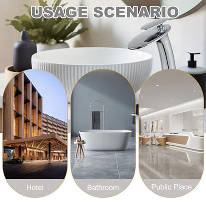 Chrome Waterfall Bathroom Faucet Tall Body and Pop Up Drain Assembly - color: Chrome, size: Tall Body