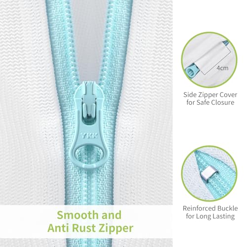 OTraki 2Pcs Small Mesh Laundry Bags 10x12 Inch, Don't Drying, White | Delicates Lingerie Bags Mesh Wash Bags Hanging Laundry Bag Sock Bra Underwear Storage, Melting 140-176℉ - size: 10 x 12 inch