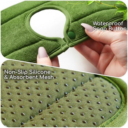Ternal Original SINKMAT 15in Faucet Splash Guard Extra Long Microfiber Sink Drip Catcher Mat Non Slip Countertop Protector Drying Pad Kitchen Bathroom RV Machine Washable [Moss Green] - size: 15" x 5.4"