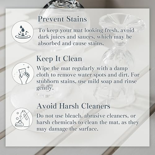 2pcs Stone Dish Drying Mat for Kitchen Counter, Quick-Dry Diatomaceous Earth Water Absorbent Pad & Countertop Drainer, Home Essentials for Bath and Pets - Marble Dark Grey, 24x16’’ & 8x4’’ - color: Marble Dark Grey