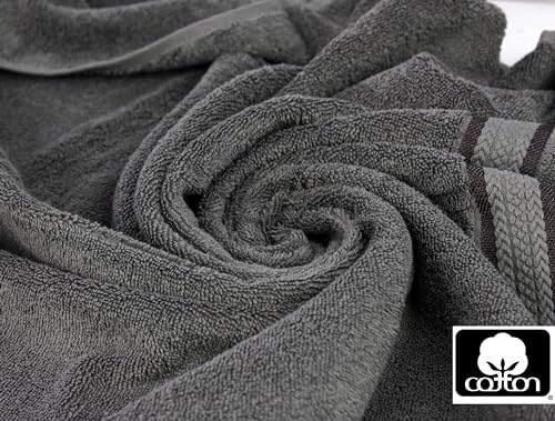 COTTON CRAFT Ultra Soft Bath Sheet - 2 Pack 100% Ringspun Cotton Towels | Oversized 35x70 inch Charcoal Bath Sheet Towel - Absorbent 580 GSM Quick Dry Everyday Luxurious Hotel Quality Bathroom Towels - color: Charcoal, size: 2 Pack Bath Sheet
