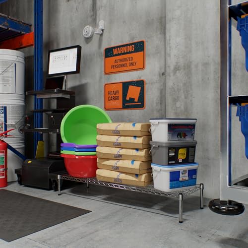 18" Deep x 54" Wide x 8" Height Wire Shelving Kit | 1-Tier | NSF Commercial Storage Rack Unit - size: 18" Deep x 54" Wide