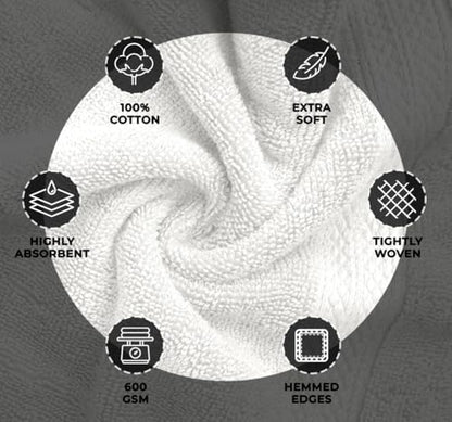 Avalon Towels Wash Cloths 12 Pack White 100% Cotton Washcloths 12x12 Face Towels, Wash Rags, Facial Towel, fingertip Towel for Bathroom, White Washcloth - color: White