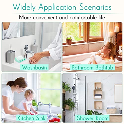 2 Pieces Silicone Soap Dish Self Draining Soap Dish Shower Waterfall Bar Soap Holder Tray with Drain Soap Saver for Kitchen Bathroom Accessories (Turquoise) - color: Turquoise