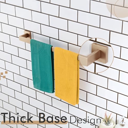 KOKOSIRI 20-Inch Towel Holder for Bathroom Kitchen Towel Bars Wall Mount SUS304 Stainless Steel Towel Rack, Champagne Bronze B4003CPG-L20 - color: Champagne Bronze, size: 20-Inch