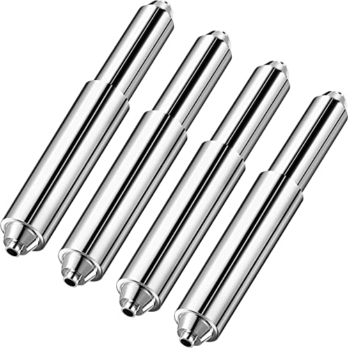 Shappy 4 Pcs Universal Toilet Paper Holder Replacement Rod Spring Loaded Plastic Retractable Paper Replacement Rod Toilet Tissue Roll Holder Insert for Bathroom Home Fixture Accessories (Silver) - color: Silver