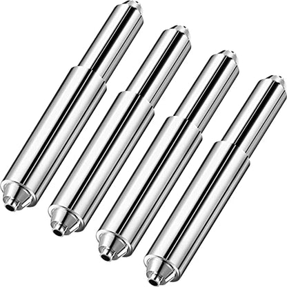 Shappy 4 Pcs Universal Toilet Paper Holder Replacement Rod Spring Loaded Plastic Retractable Paper Replacement Rod Toilet Tissue Roll Holder Insert for Bathroom Home Fixture Accessories (Silver) - color: Silver