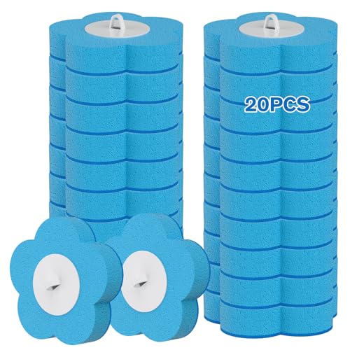 Disposable Toilet Brush Refills 20PCS Only for TUUAQ- Toilet Bowl Cleaner Head for Toilet Brush, Toilet Cleaning Supplies, 20PCS Brush Refills for Bathroom Deep Cleaning (20, Blue)