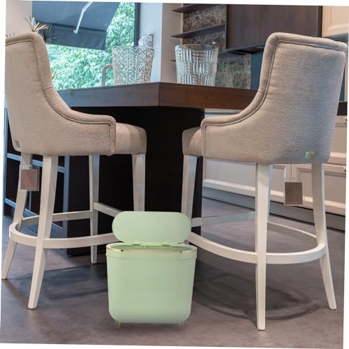 Alipis Sleek Slim Trash Can with Lid for Bathroom Bedroom and Kitchen Stylish Narrow Waste Basket for Spaces Odor-Blocking Design Easy to Clean for Home Decor