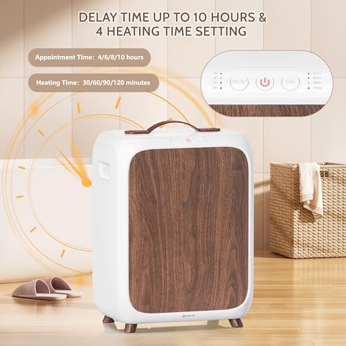 Keenray Towel Warmer Bucket, Luxury Rectangle Towel Warmer for Bathroom with Timer & Delay, Customized Fragrance, Child Lock, Fits 2 Large Towels, Blankets, Bathrobes, Ideal Gift for Him & Her(Brown) - color: White/Brown Color