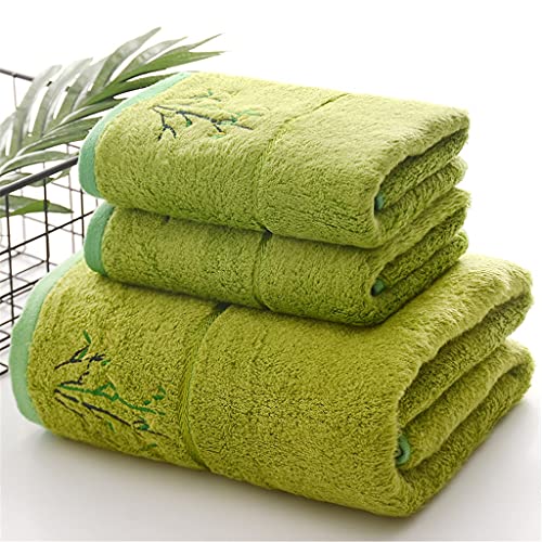 Embroidered Face Bath Towel Simple Strong Water Absorption Print for Home Bathroom Soft (Color : C, Size : 3pcs Set) (B 70x140cm) - color: B, size: 70x140cm