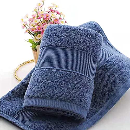 Lchkrep Bathroom Hand Towels (14x30 inch), Home Soft Cotton Super Soft Highly Absorbent Hand Towels for Bath, Hand, Face, Gym and Spa (Navy Blue,2 Pack) - color: Navy Blue-2pack