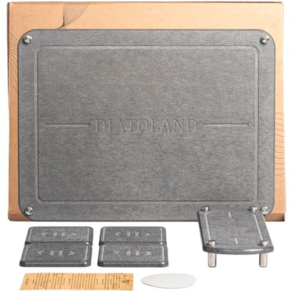 Stone Drying Mat for Kitchen Counter | Complete Set 6pc | Quick Dry Stone | Diatomaceous Earth Dish Drying Mat | Includes a Bathroom Counter Tray & 4 Coasters