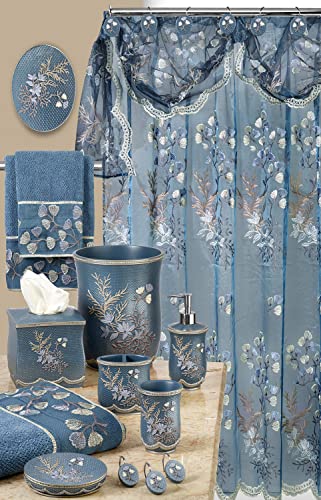 Zahari Home Capri Bathroom Rug Luxury Bath Rug Washable Beautiful Shower Mat Unique Design Stylish Non Slip Shower Mat Royal Blue Bath Rug Bath Shower Tub Decor - color: Capri, style: Bath Rug