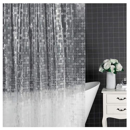 ANIS·KEAAR 72x72 Heavy Duty Clear Shower Curtain | Rust-Proof Grommets | Odorless 100% Waterproof for Bathroom & Bathtub (Style 01)