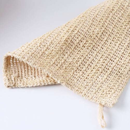 2 Pack Cotton Linen Body Exfoliating Washcloths, 25 x 25cm Bath Body Scrub Foaming Square Towel Cloth.