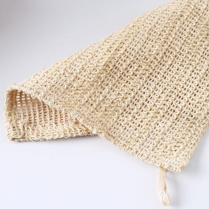 2 Pack Cotton Linen Body Exfoliating Washcloths, 25 x 25cm Bath Body Scrub Foaming Square Towel Cloth.