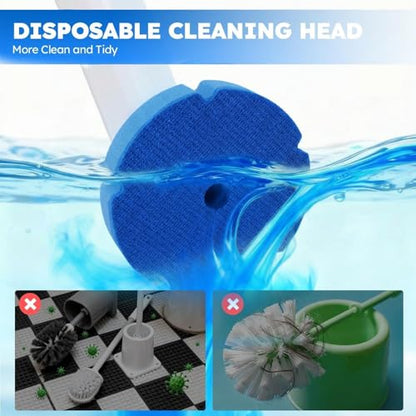 Disposable Toilet Brush 2 Pack- Each Toilet Bowl Brush with 10PCS Refills - size: 2 Brush + 20 Refills