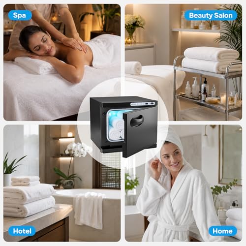Hot Towel Warmer, 8L Professional Towel Warmer Cabinet, Hot Spa Small Towel Warmer Heating Use for Facial Spa Estheticians Massage Salon and Home