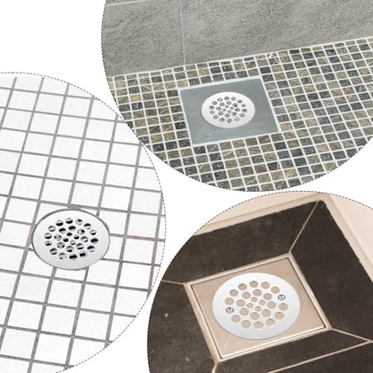 4-1/4” OD Shower Drain Cover Replacement Round Screw-in Floor Drain Screen Strainer with Screws