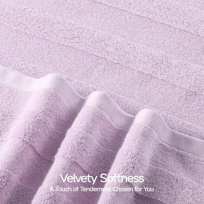 REDKISS Ultra Soft Viscose from Bamboo Bath Towels, 28 x 55 Inches, Purple | 2 Pack, Absorbent & Quick Drying, 50% Viscose from Bamboo, 50% Cotton, Luxury Towels for Bathroom Perfect for Daily Use - color: Purple
