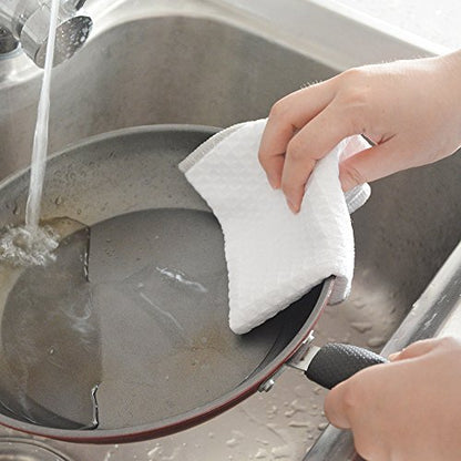 Waffle Microfiber Dish Cloths White Kitchen Towels, Cleaning Cloth | Quick Dry Absorbent Dish Rags Dishcloths Barista Towels 12x12 Inch 6 Pack - color: White, size: 12in x 12in 6 Pack