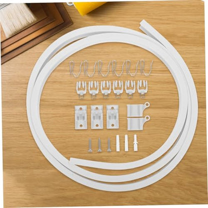 Flexible Bendable Ceiling Curtain Track for Curved Shower Rv Wall Mount Easy Installation Versatile Use Smooth Sliding Mechanism Accessories