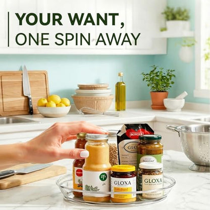 2 Pack Lazy Susan Turntable Organizer for Cabinet, 9.25'' Rotating Spice Rack Organization for Kitchen, Pantry, Bathroom, Vanity, Countertop, Medicine Storage, Seasoning Spice Organizer - size: 2 PACK 1-Tier