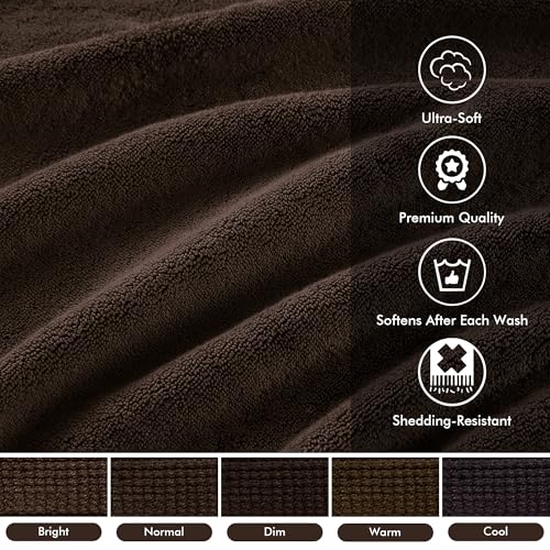 Madison Park 800GSM 100% Cotton Bathroom Bath Towel Set of 8, Brown | Long Staple, Highly Absorbent, Durable Hotel Spa Quality, Quick Dry, Double Stitched Hems, Lint Reducing, OEKO-TEX Certified - color: Brown, size: Multi-Sizes
