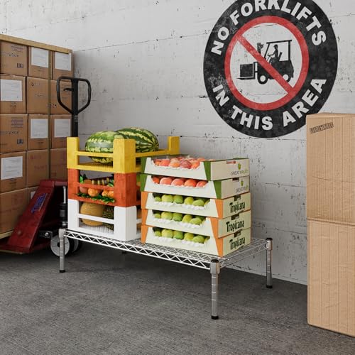 18" Deep x 36" Wide x 8" Height 1-Tier Wire Shelving Kit | NSF Commercial Storage Rack Unit - size: 18" Deep x 36" Wide