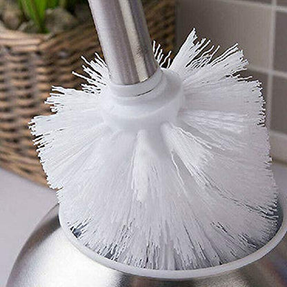 2pcs Toilet Brush Replacement Head, Plastic Toilet Bowl Cleaning Brushes Head, Round Ball Shaped Toilets Brushes Heads Bathroom Brush Cleaners Tool(Color:White)