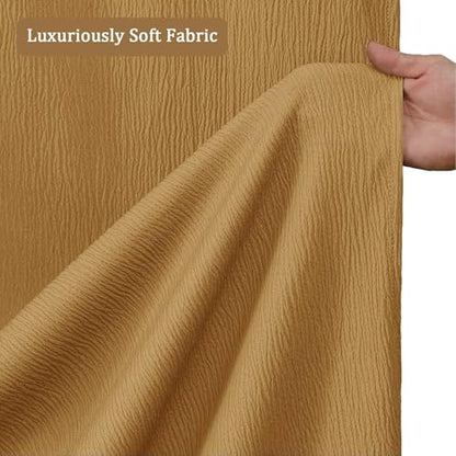 Aiyufeng 3D Textured Gold Shower Curtain for Bathroom, Fabric Shower Curtain Soft Cloth & Hotel Spa Quality, Luxury Boho Bathroom Curtains, Machine Washable, Gold, 72x72 Inches - color: Gold, size: 72"W x 72"L (Pack of 1)