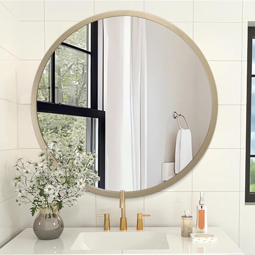 AOAOPQ Mirror Wall for Bathroom Metal Brushed Frame Tempered Glass Wall Mounted Home Small Mirrors Living Room Entryway Bedroom Bronze - color: Bronze, size: 12"L x 12"W