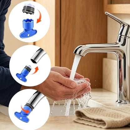 16-Pack Faucet Aerator Replacement Set with 5 Removal Wrenches | Male Thread M16.5/18.5/21.5/24mm for Sink – ABS Construction for Kitchen and Bathroom