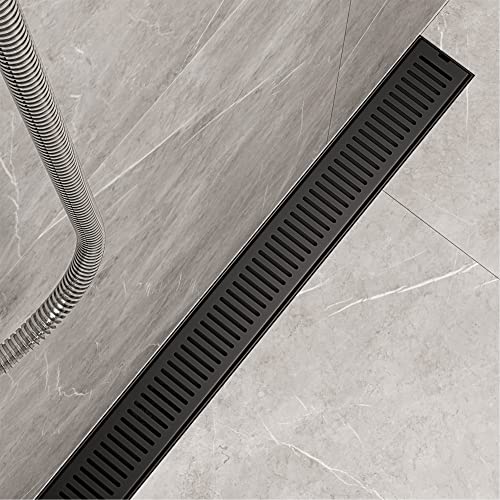 VIGO Elan 36 in. Linear Shower Drain in Matte Black - VG07003MB - color: Matte Black, size: 36 in.