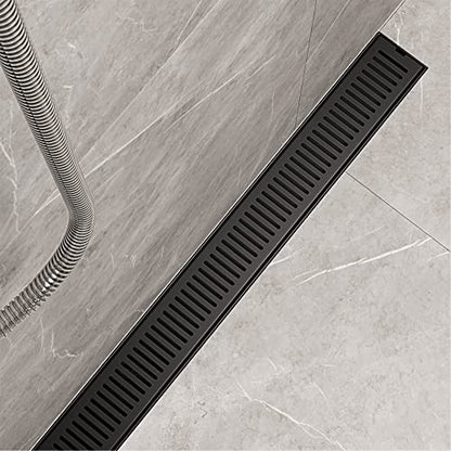 VIGO Elan 36 in. Linear Shower Drain in Matte Black - VG07003MB - color: Matte Black, size: 36 in.