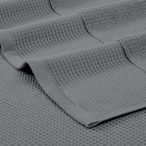 Modern Threads Waffle-Rib 6-Piece Towel Set – Premium Cotton Bath Towels, Ultra-Absorbent & Soft, Elegant Waffle Texture for Bathroom & Spa, Carbon - color: Carbon