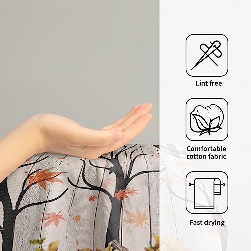 Giwawa Autumn Pumpkin Hand Towels Buffalo Check Bathroom Towel Set of 2 Kitchen Dish Towel Soft Small Bath Guest Towel for Hotel Spa Gym Sport - color: Autumn Pumpkin