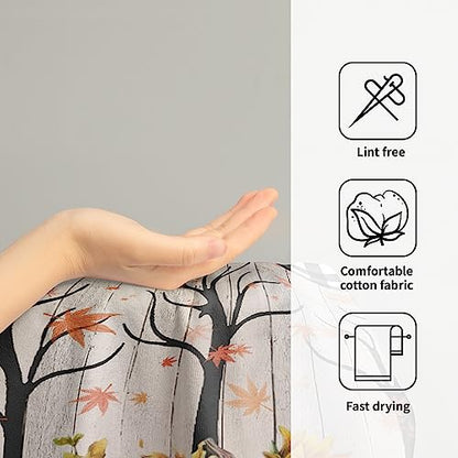 Giwawa Autumn Pumpkin Hand Towels Buffalo Check Bathroom Towel Set of 2 Kitchen Dish Towel Soft Small Bath Guest Towel for Hotel Spa Gym Sport - color: Autumn Pumpkin
