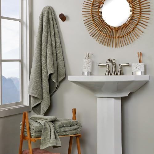 SKL Home CloudSoft Cotton Luxury 4 Pc Bath Towel Set, Sage - color: Sage, style: Bath Towels (Set of 4)