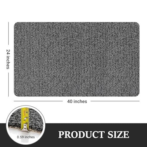LuxStep Shower Mat Bathtub Mat,Non-Slip Bath Mat with Drain, Quick Drying | 40x24 inch, PVC Loofah Bathmat for Tub,Shower,Bathroom,Black - color: Black, size: 40" x 24"