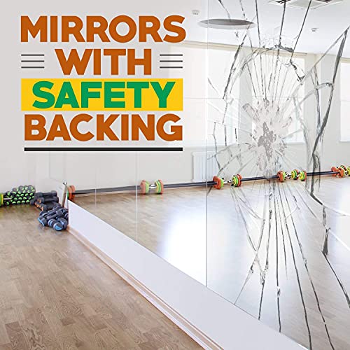 Fab Glass and Mirror 30x40 Inch Rectangle Frameless Bathroom Vanity Mirror with Beveled Edge - Shatterproof Wall Mounted Decorative Glass with Safety Backing for Living Room Bedroom Hallway Entryway - size: 40"L x 30"W, style: Rectangle
