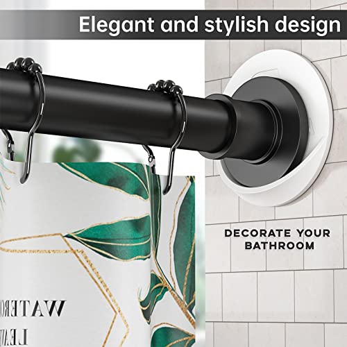 Shower Curtain Rod Holder 3M Adhesive | Heat Resistant | Waterproof | Max Load 60 lbs Shower Rod Retainer for Wall, 2 Pack, White (Rod Not Included) - color: White