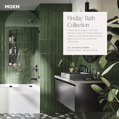 Moen Findlay Spot Resist Brushed Nickel Two Handle 4-Inch Centerset Bathroom Faucet, 84515SRN